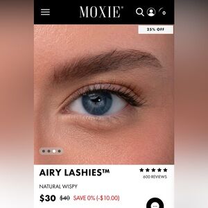 Moxie Nano-Grip Airy Lashies. NEW-never opened.